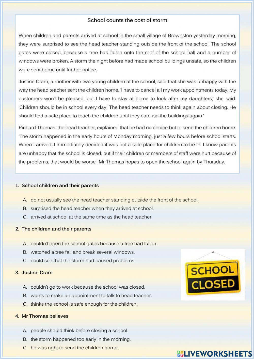 KET Reading and Listening test