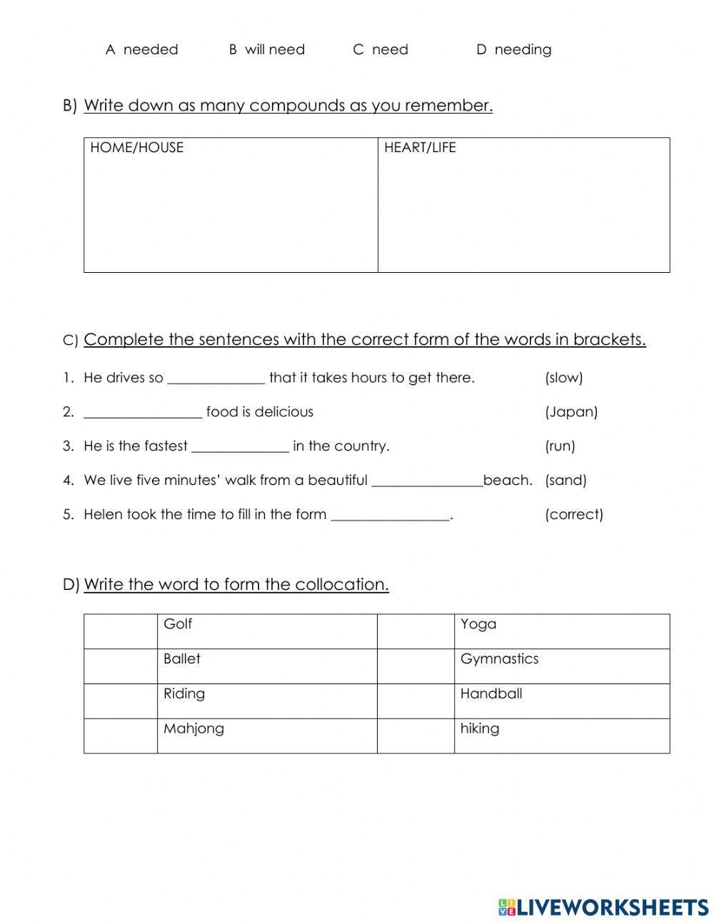 Test Practice B2 | LiveWorksheets | 2094768
