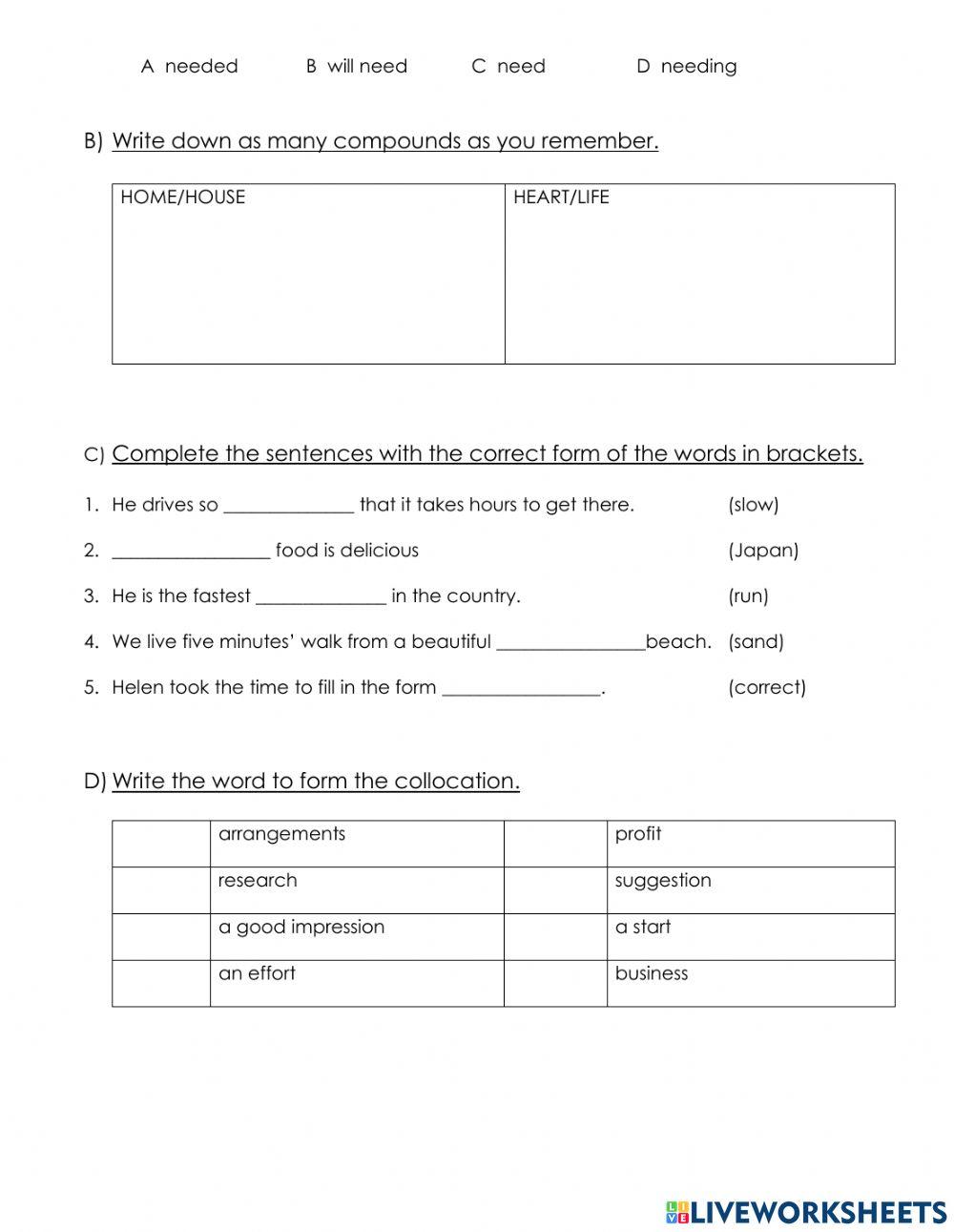 Revision Practice Test
