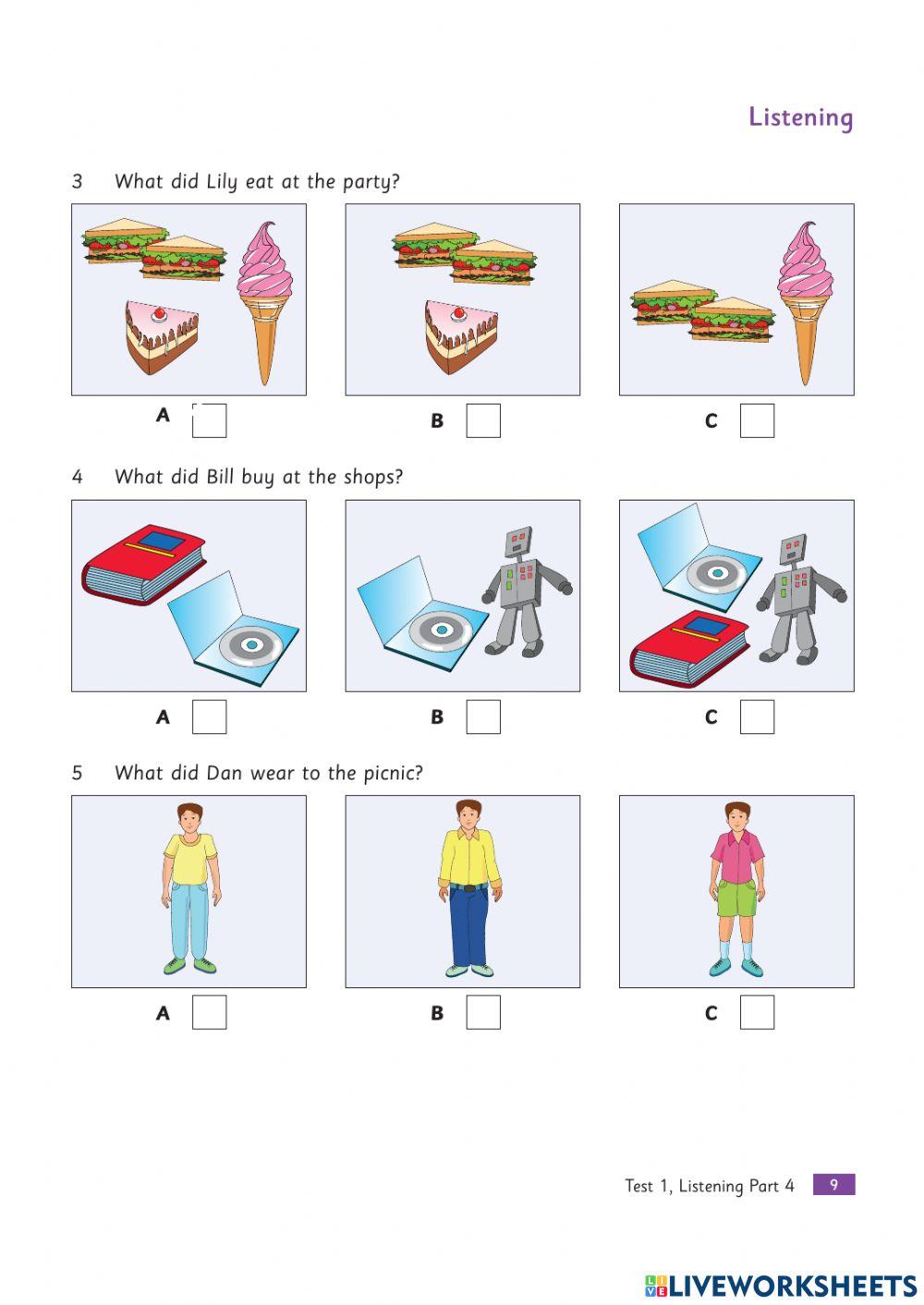 Mover test 1 listening