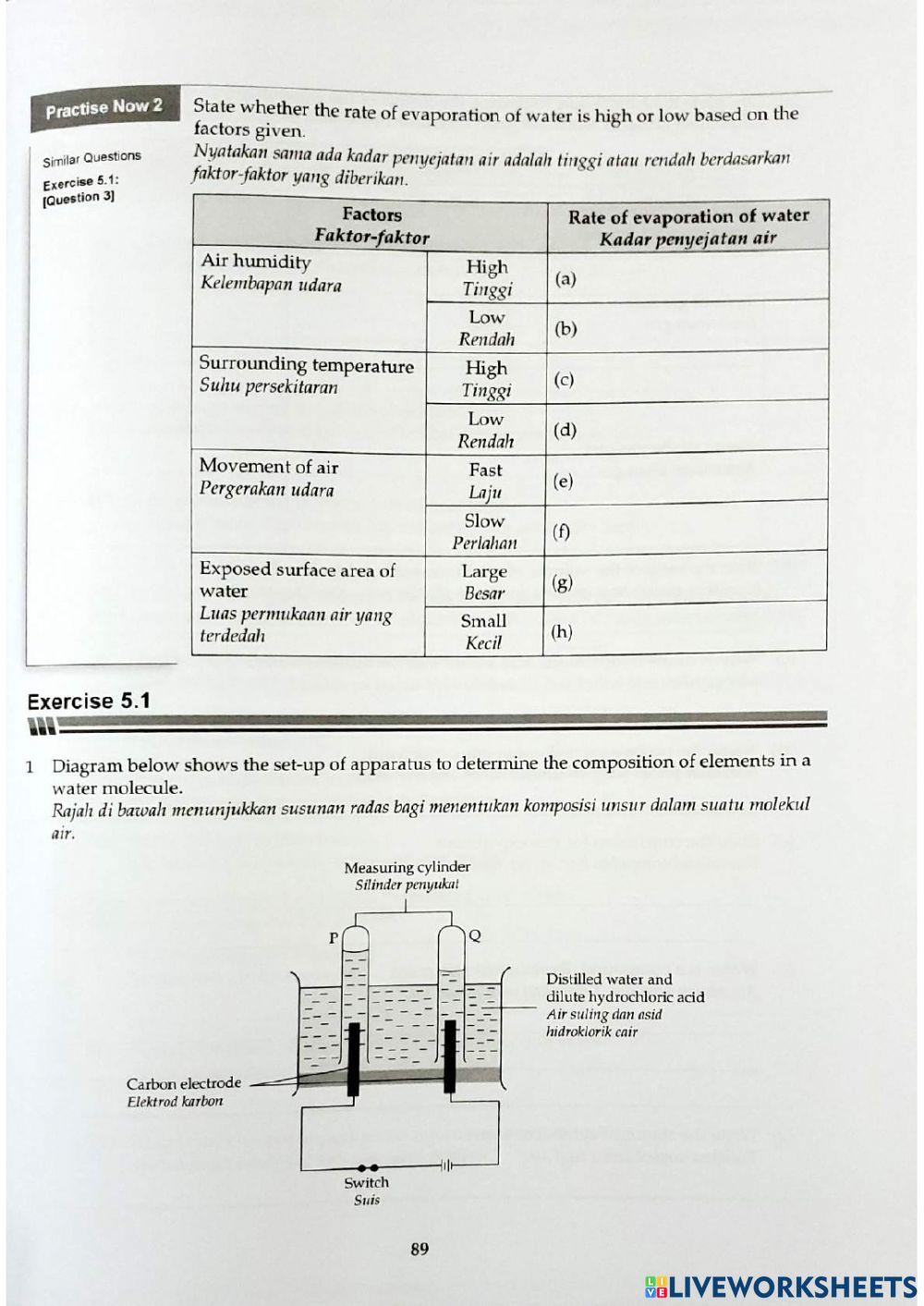 Sains Tingkatan 2 Bab 5 5.1 Sifat Fizik Air