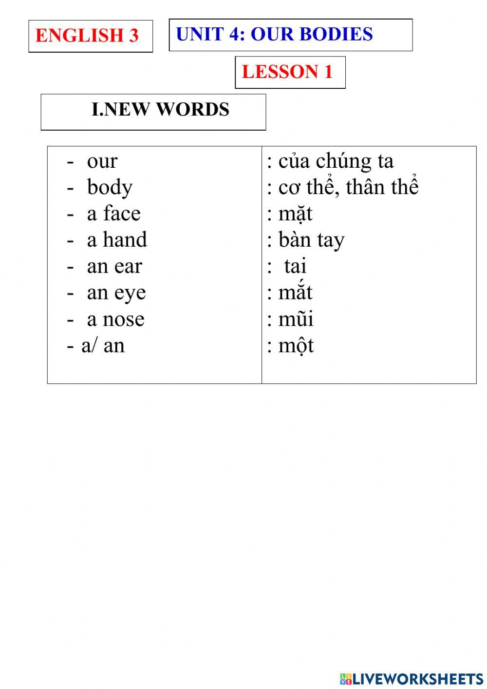 English 3- unit 4- lesson 1