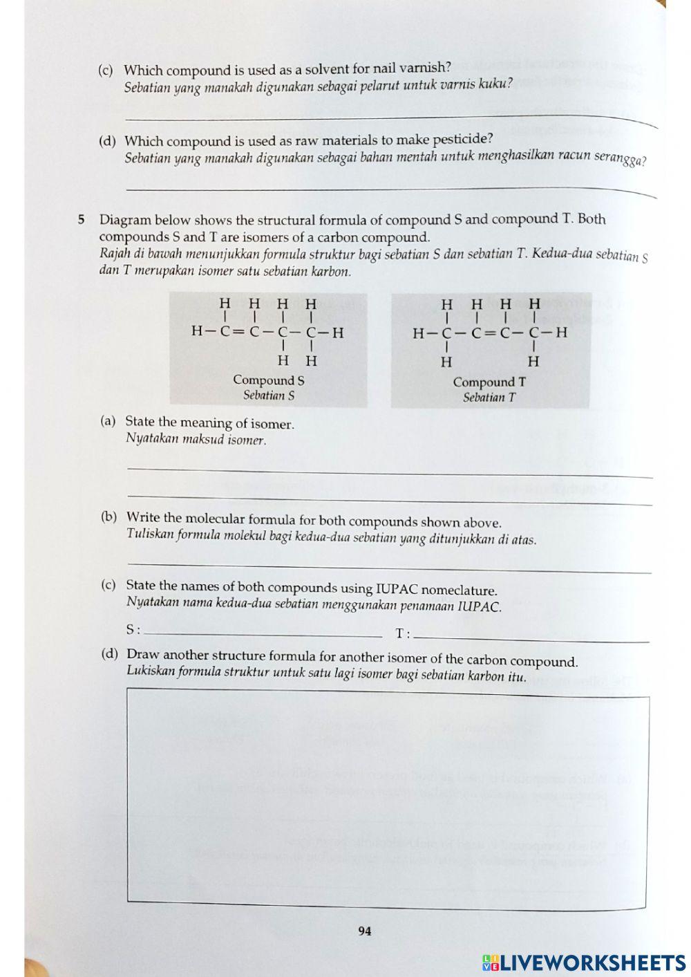 Kimia Tingkatan 2 Bab 2 2.4 Isomer