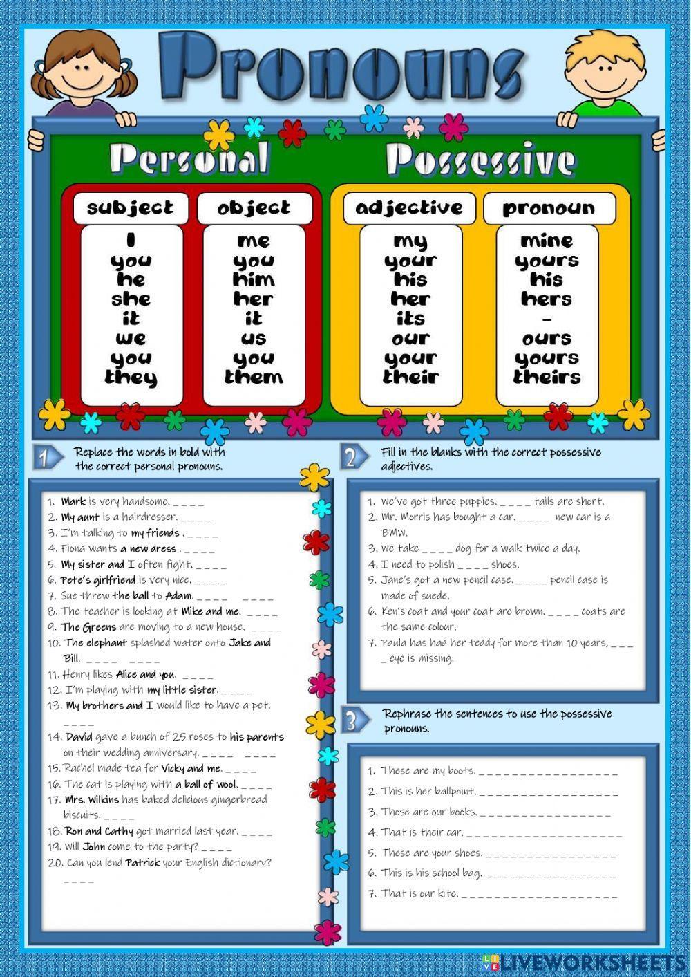 Pronouns and Possessions