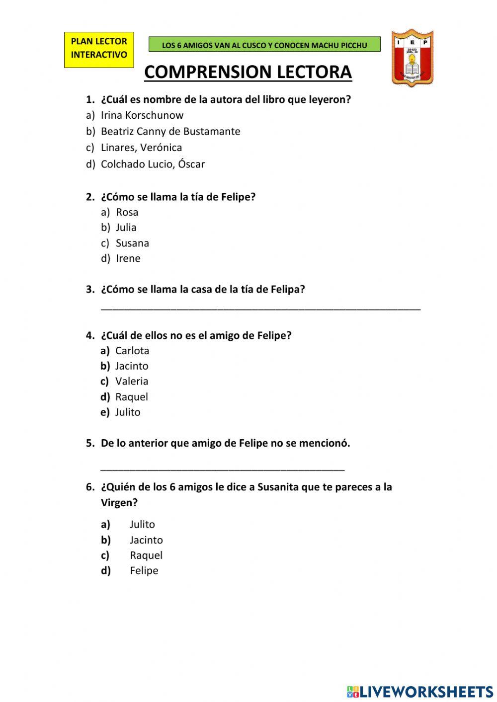 Ficha plan lector 2022