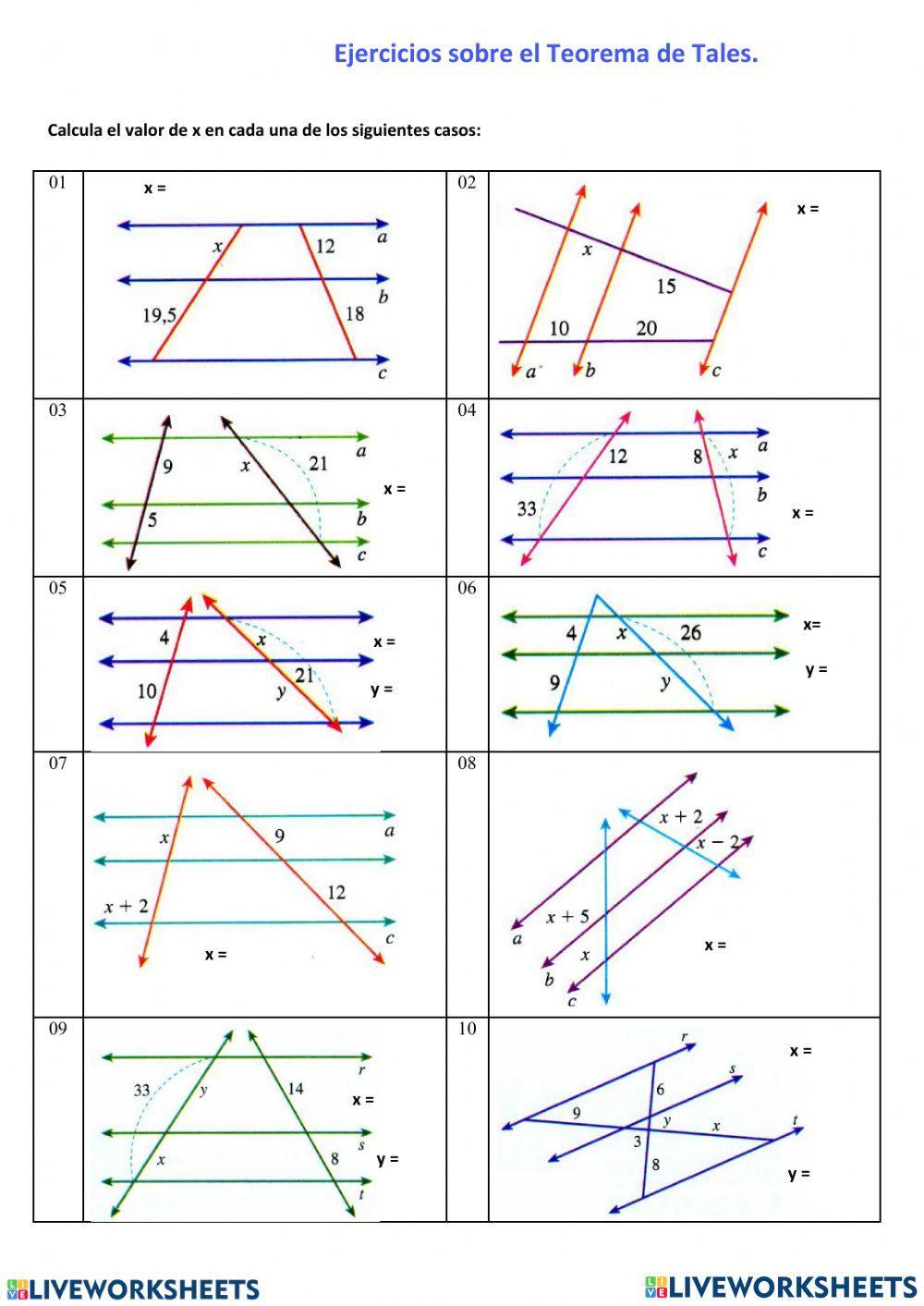 Taller Teorema de Thales