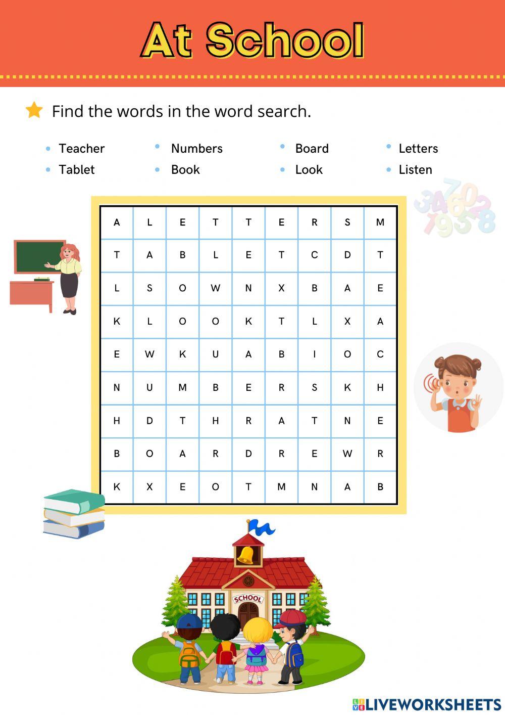 Vocabulary at School