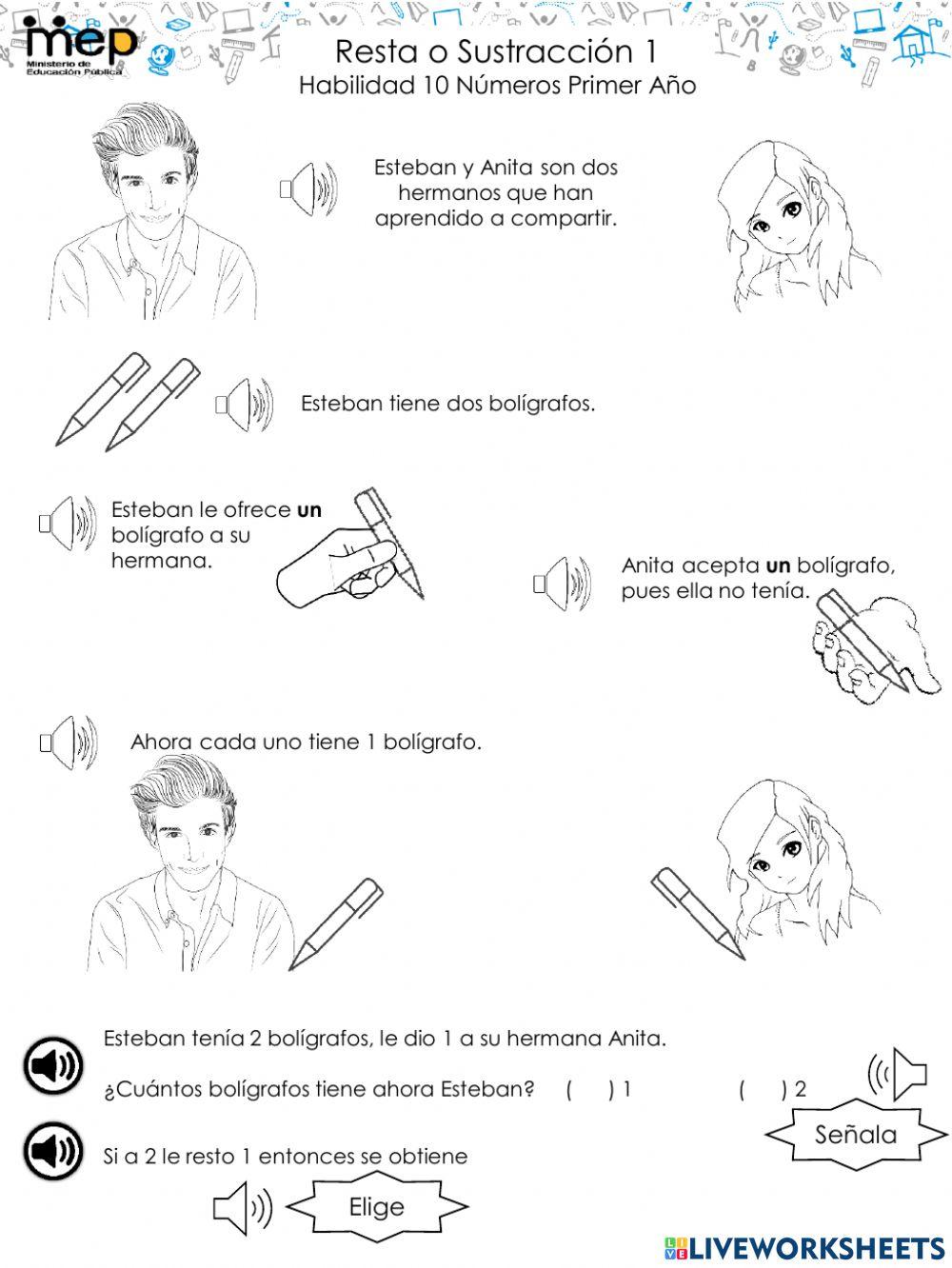 Resta o sustracción 1