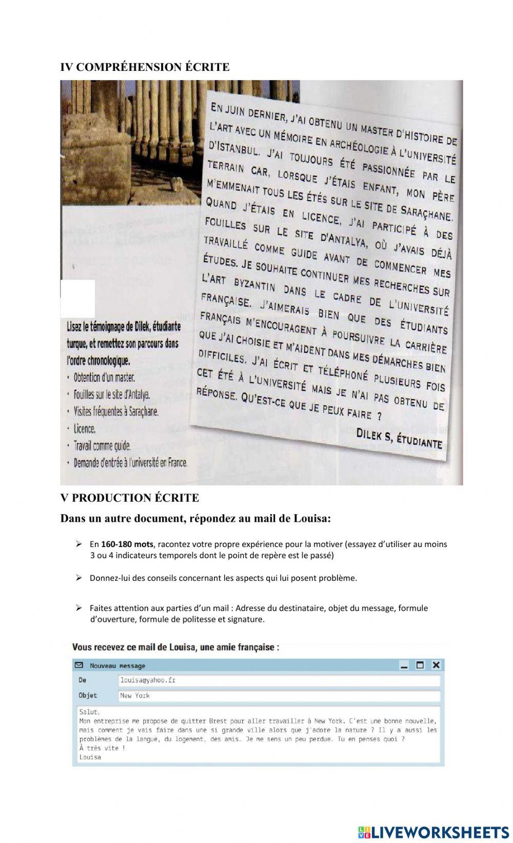 Épreuve B1.1 Unité 2