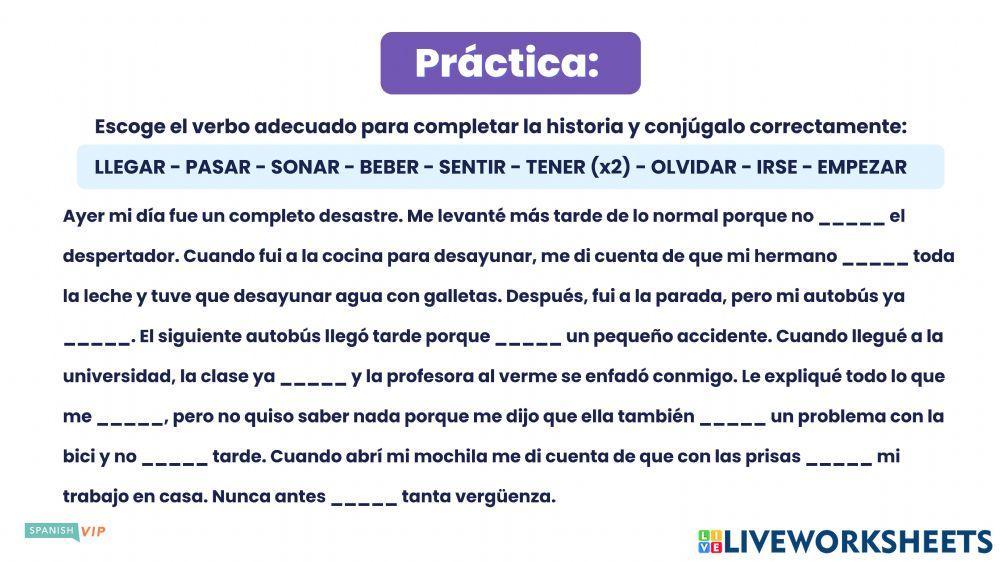 Pretérito pluscuamperfecto de indicativo