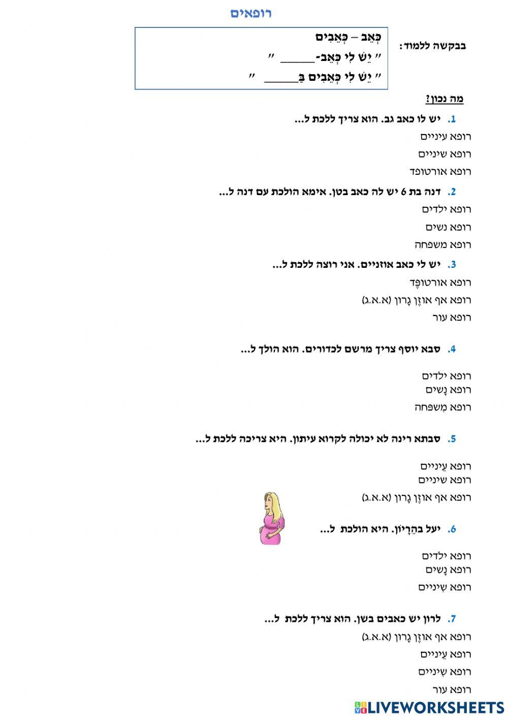 בריאות- איברי הגוף ורופאים