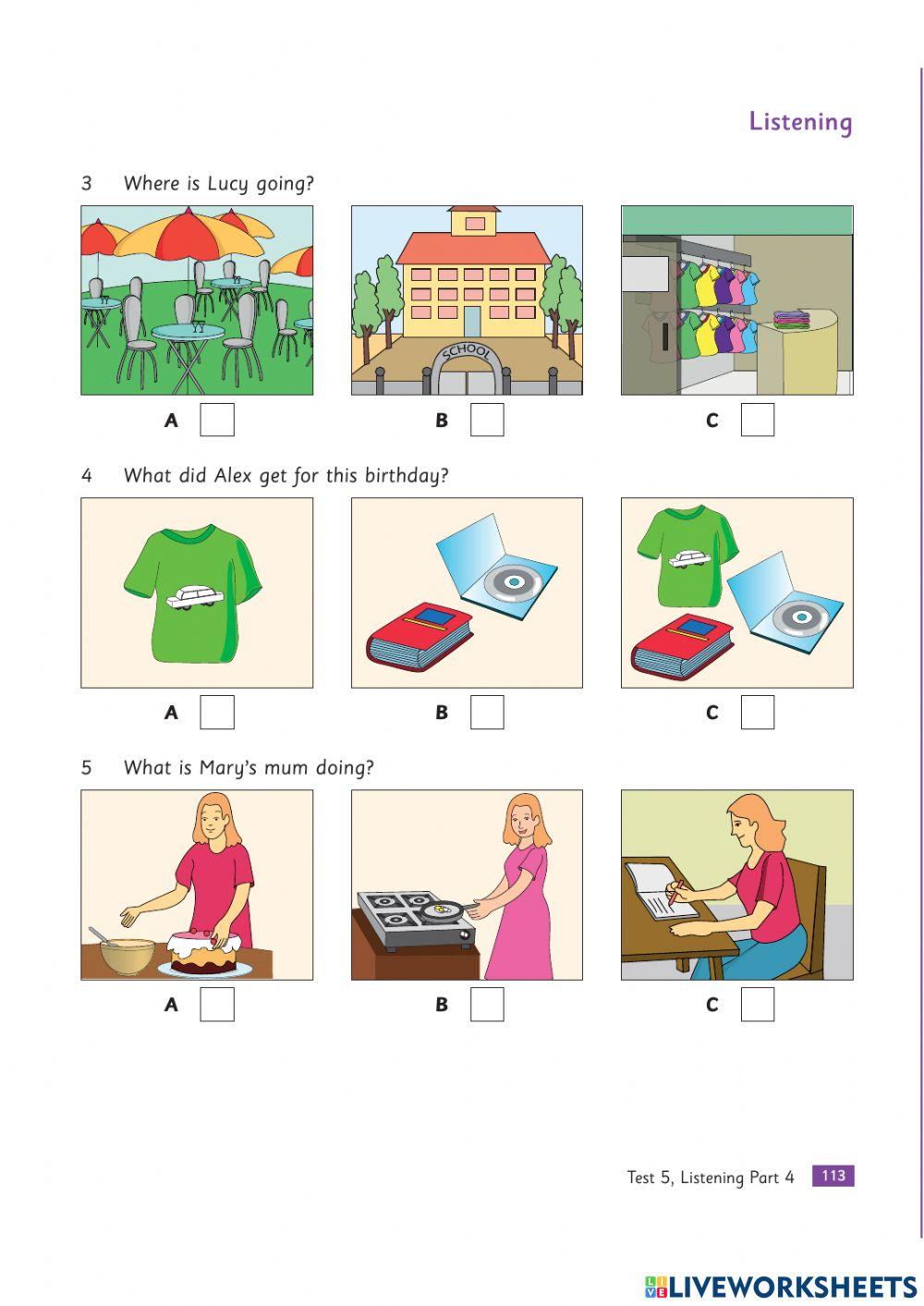 Mover test 5 listening