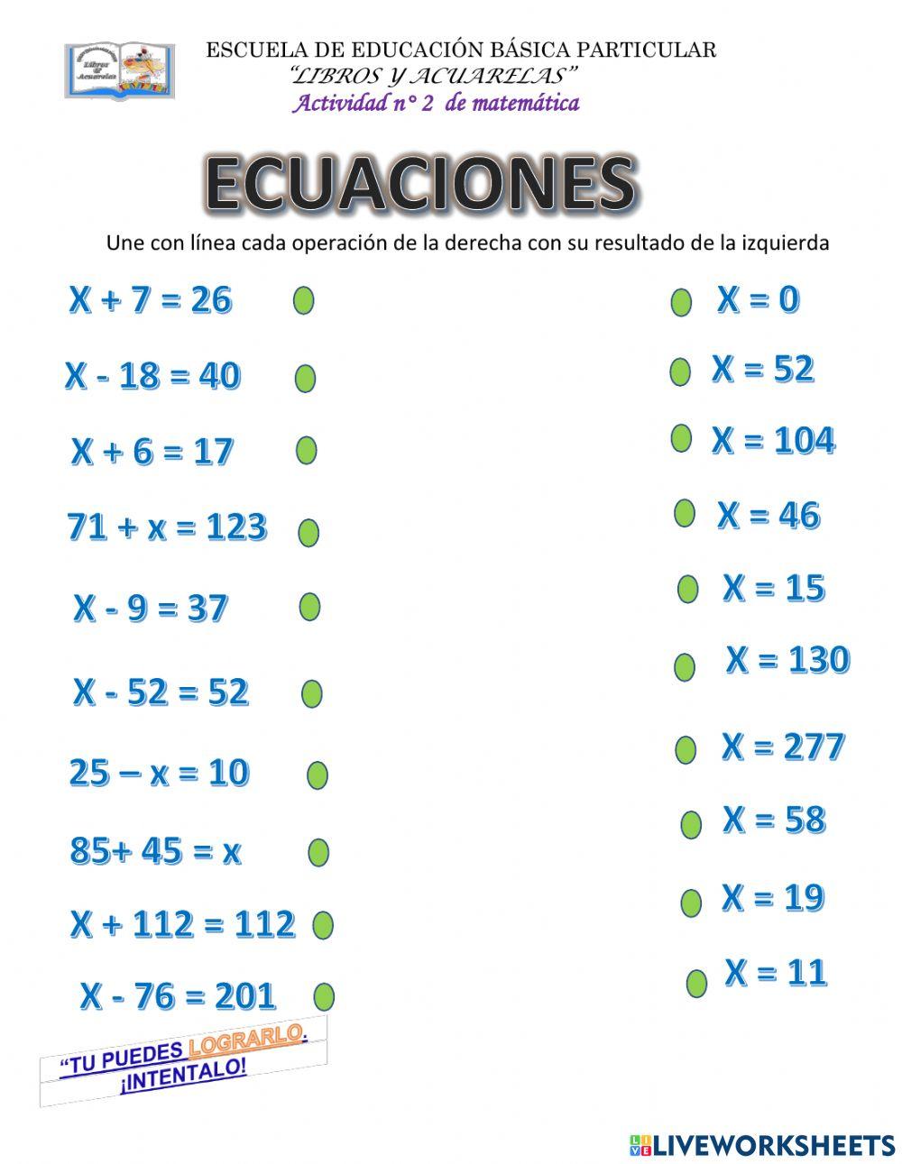 Ecuaciones