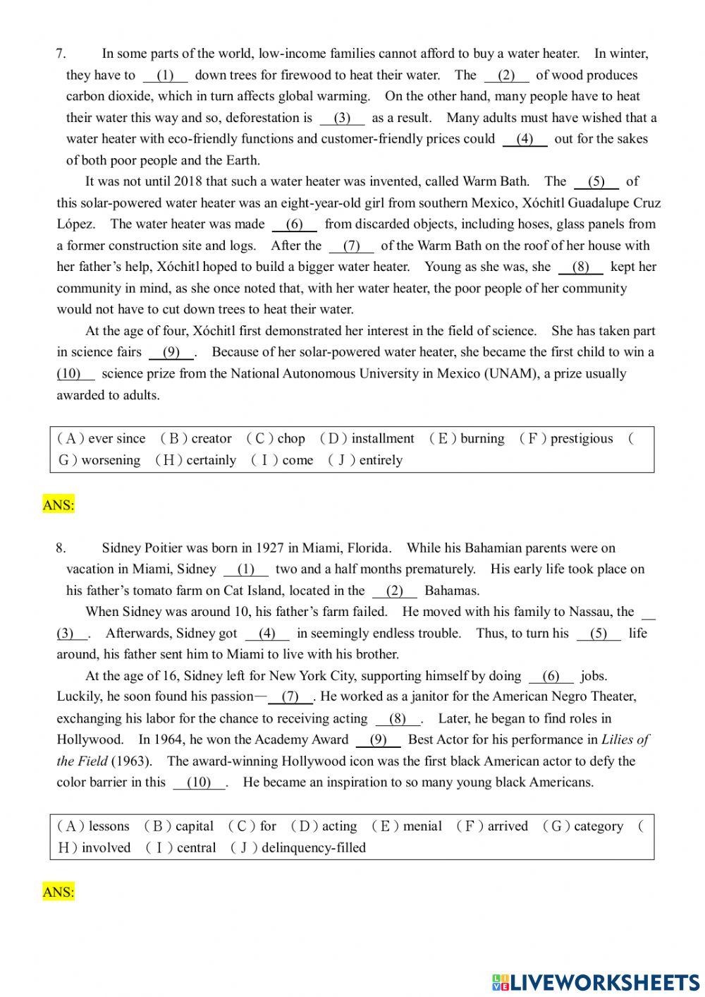 Hl文意選填 21-30