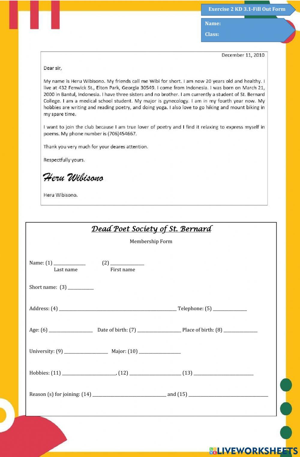 Exercise 2 KD 3.1-Fill out Form