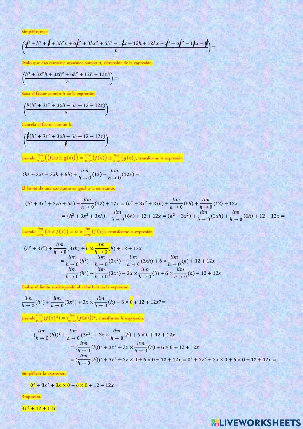 Derivada por definicion