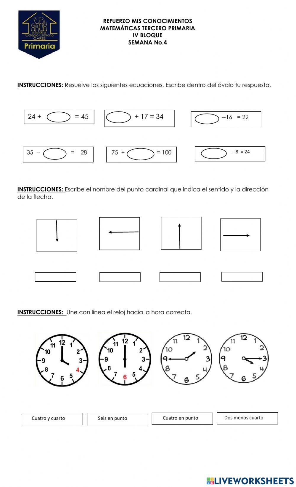 Refuerzo matemático - 4