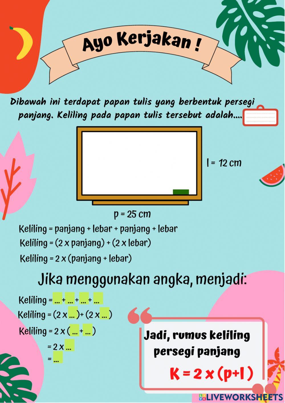 Keliling dan Luas Persegi Panjang