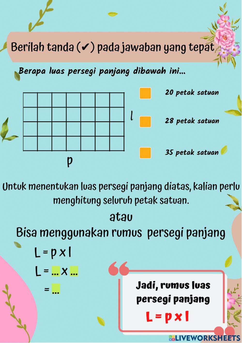 Keliling dan Luas Persegi Panjang