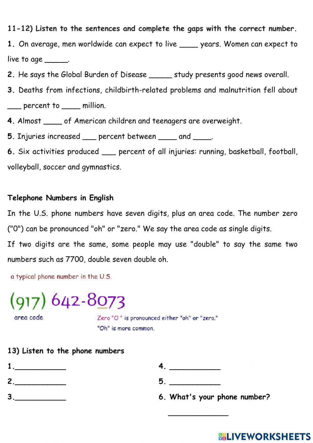 Different numbers in English (part 2)