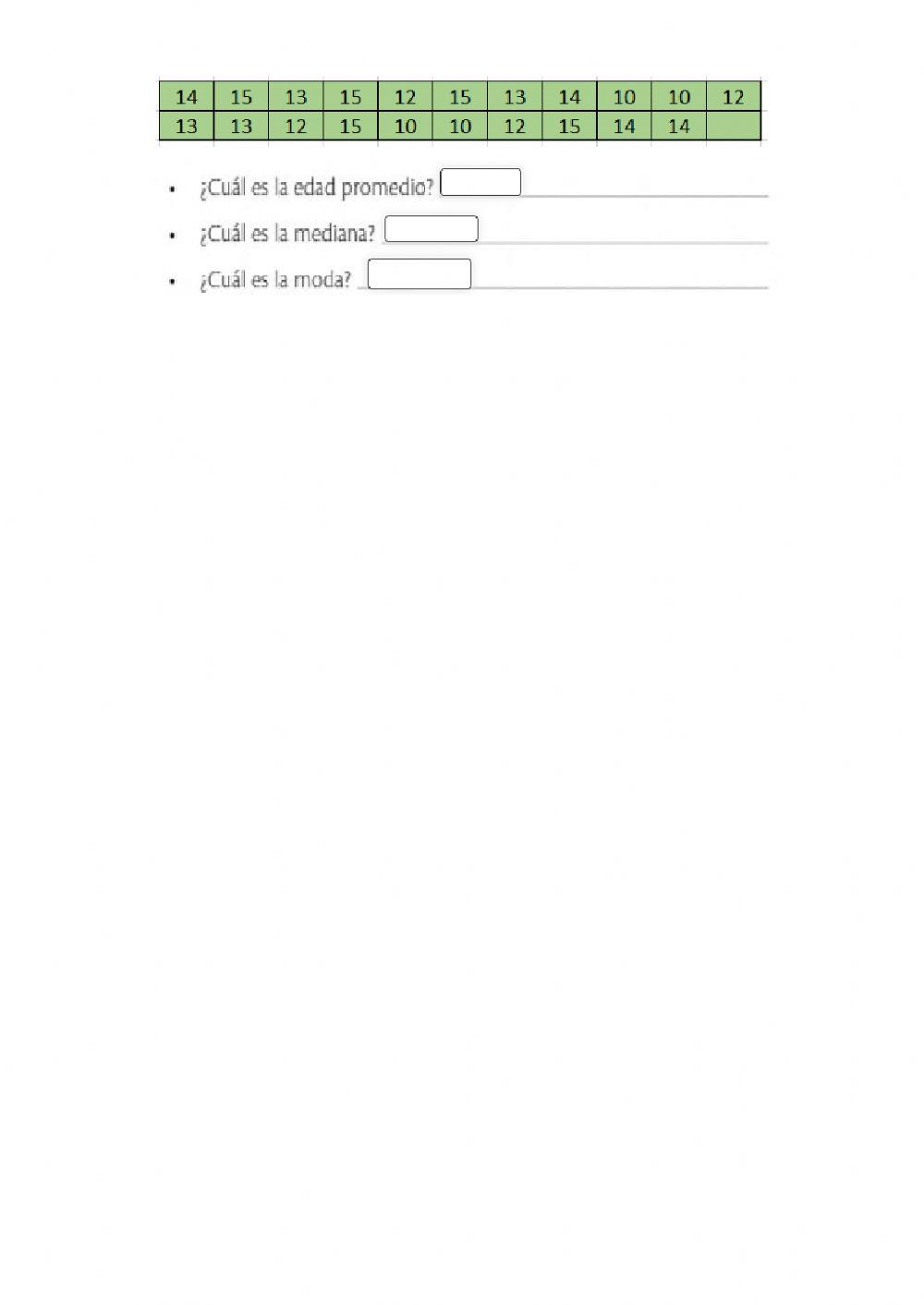 Medidas de tendencia central