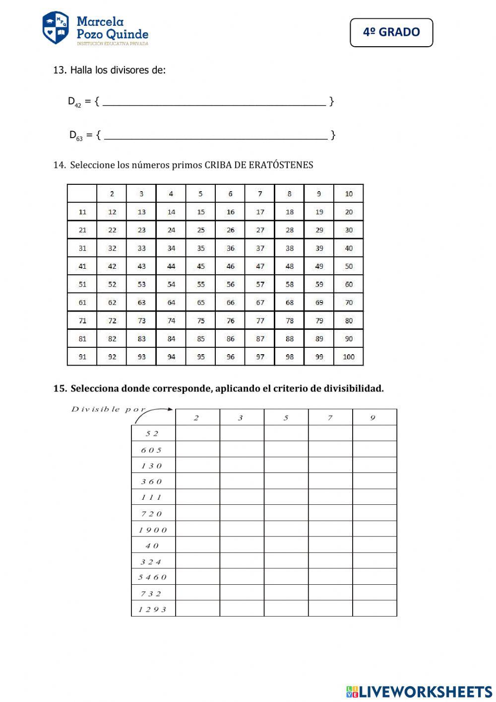 Practica  y repaso - matematica