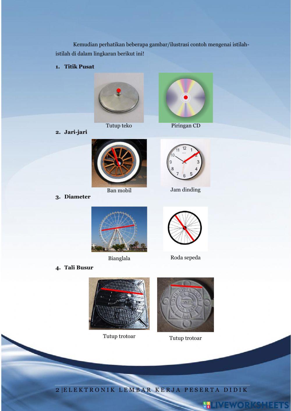 Lembar Kerja Peserta Didik 1 “Mengenal Lingkaran dan Istilah-istilahnya”