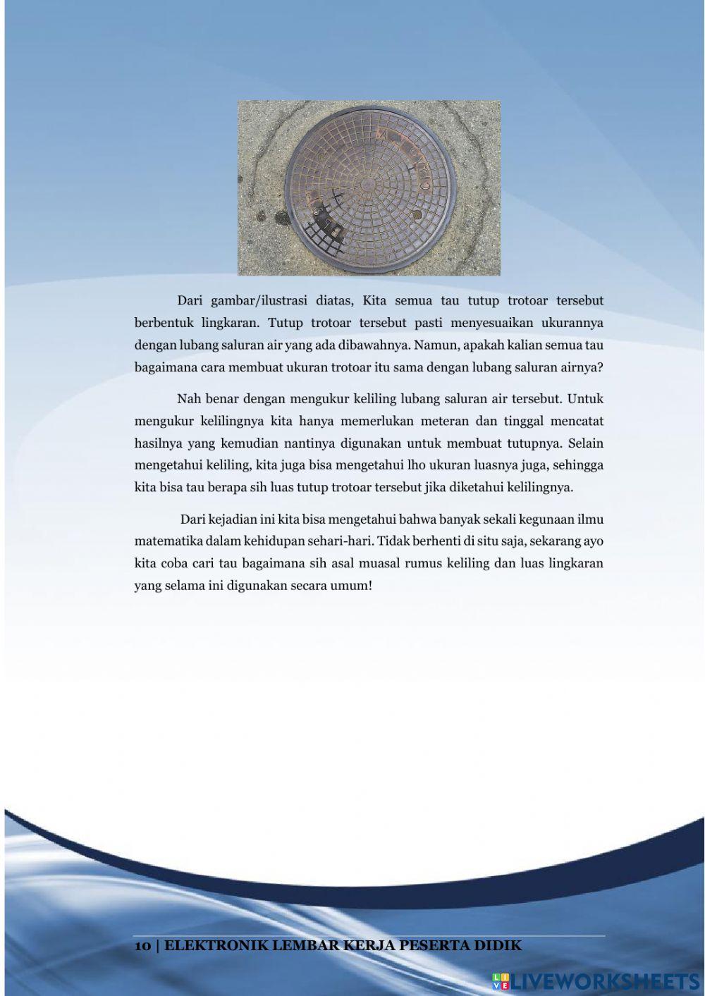 Lembar Kerja Peserta Didik 2 “Keliling dan Luas Lingkaran”