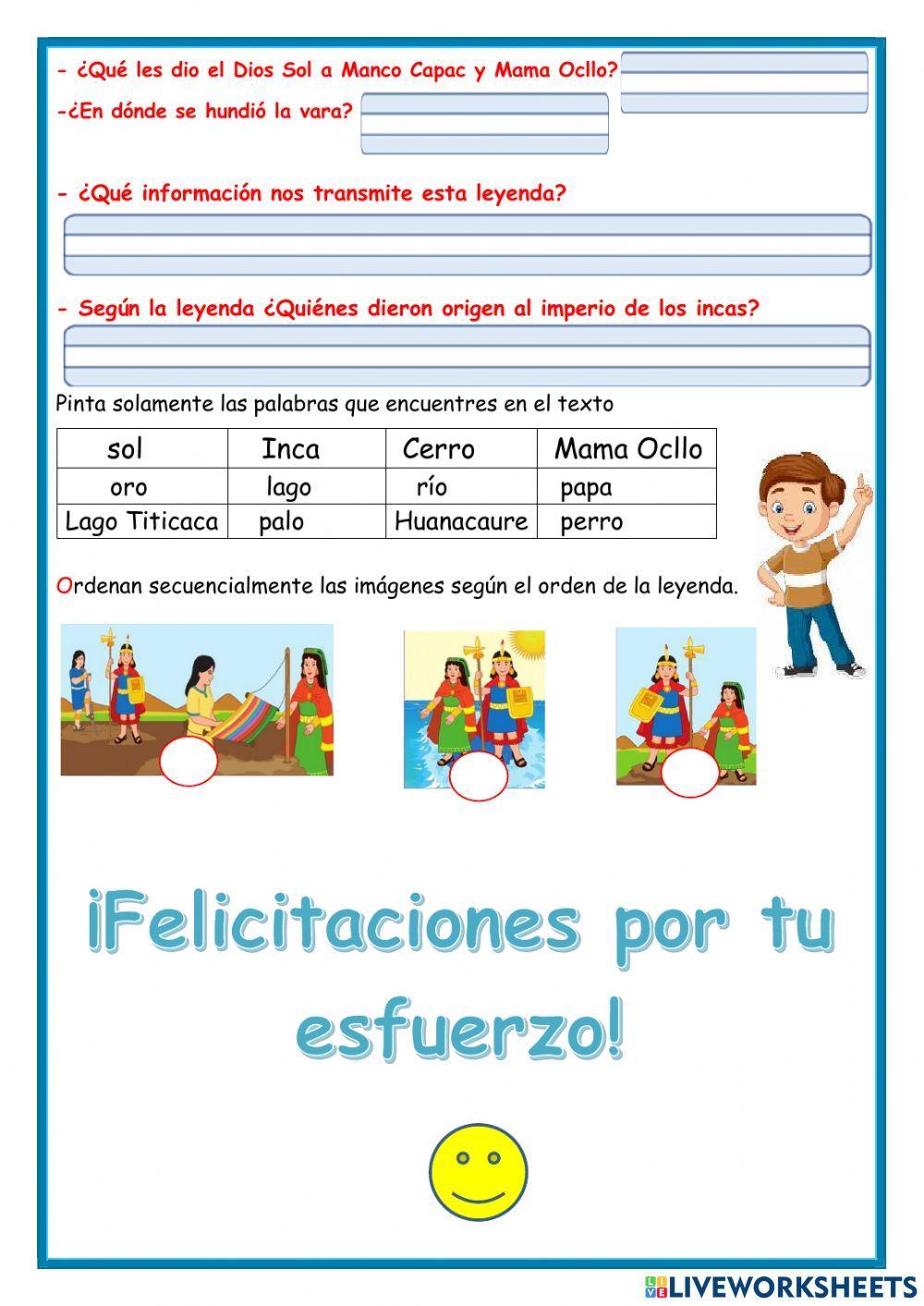 Leyenda de Manco Cápac y Mama Ocllo