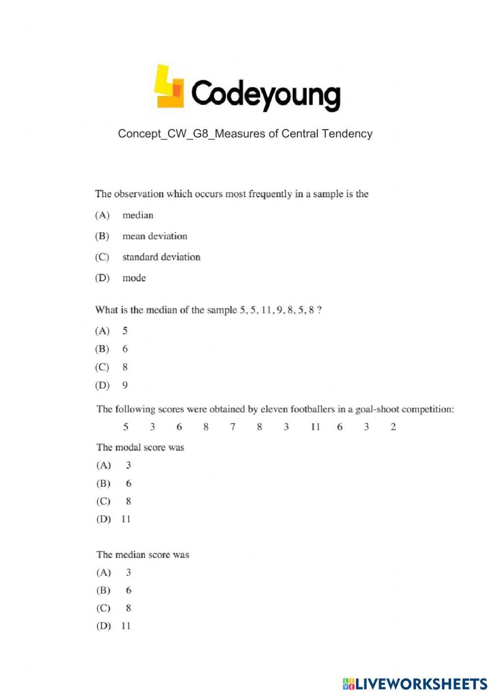 Concept-CW-G8-Measures of Central Tendency