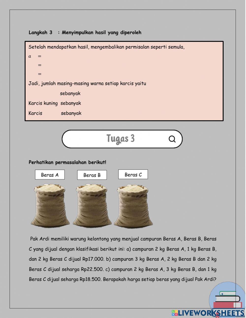 SPLTV Metode Substitusi