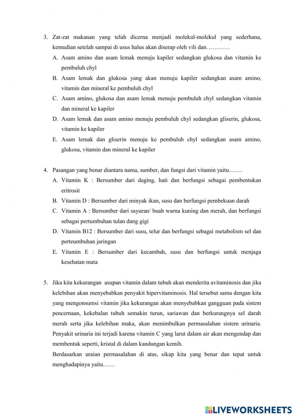 Post Tes Zat Makanan