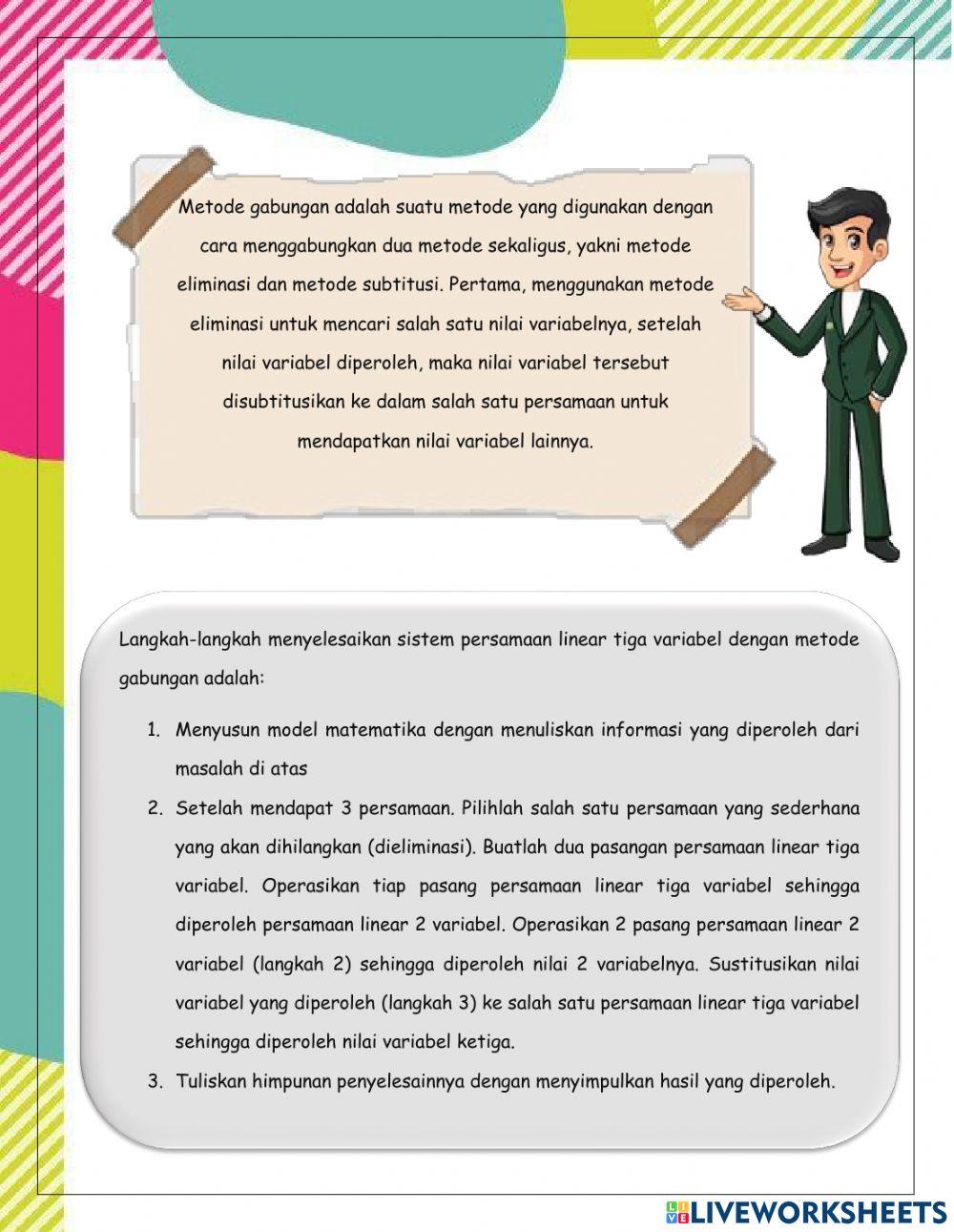 SPLTV Metode Gabungan