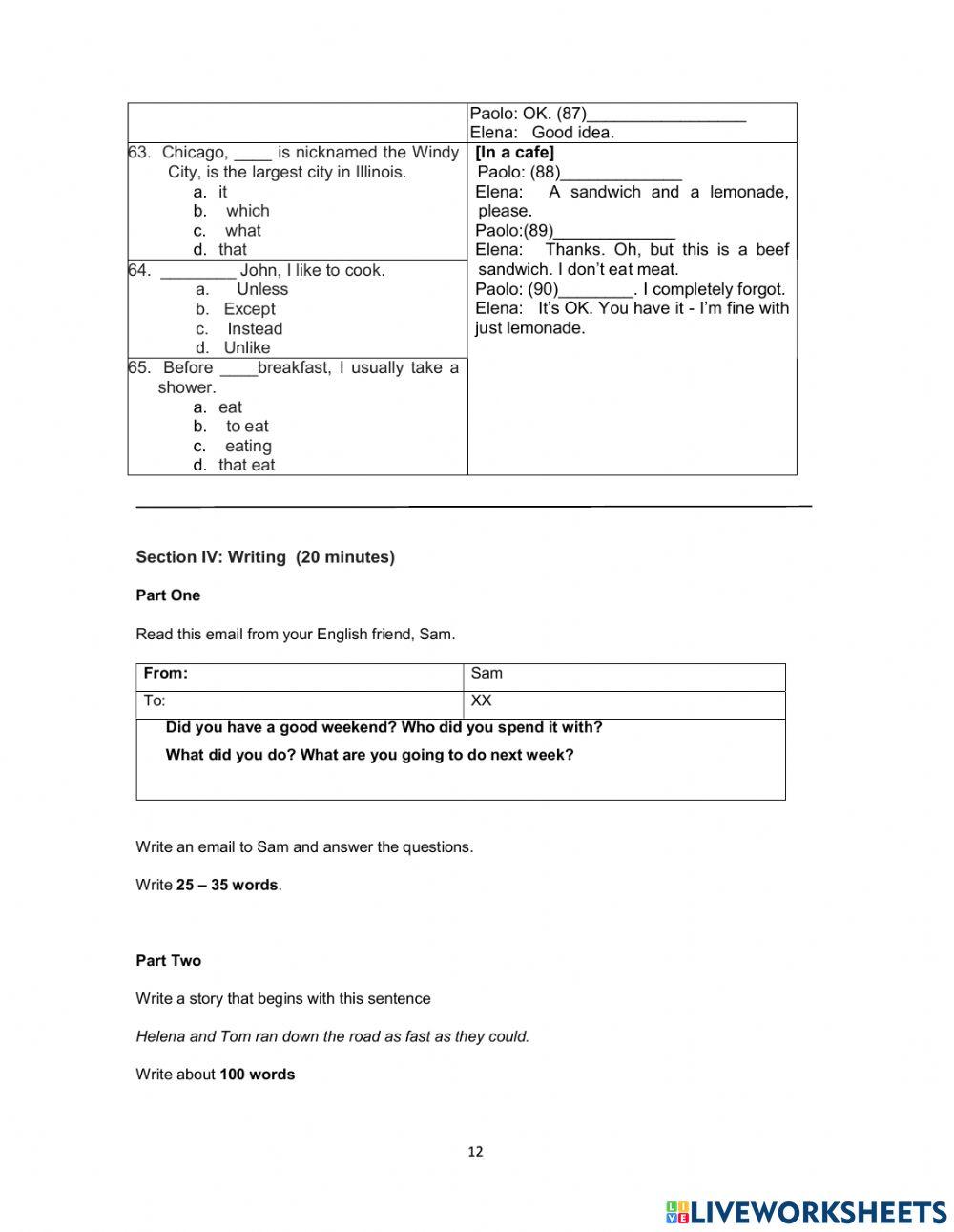 Placement Acc Grammar