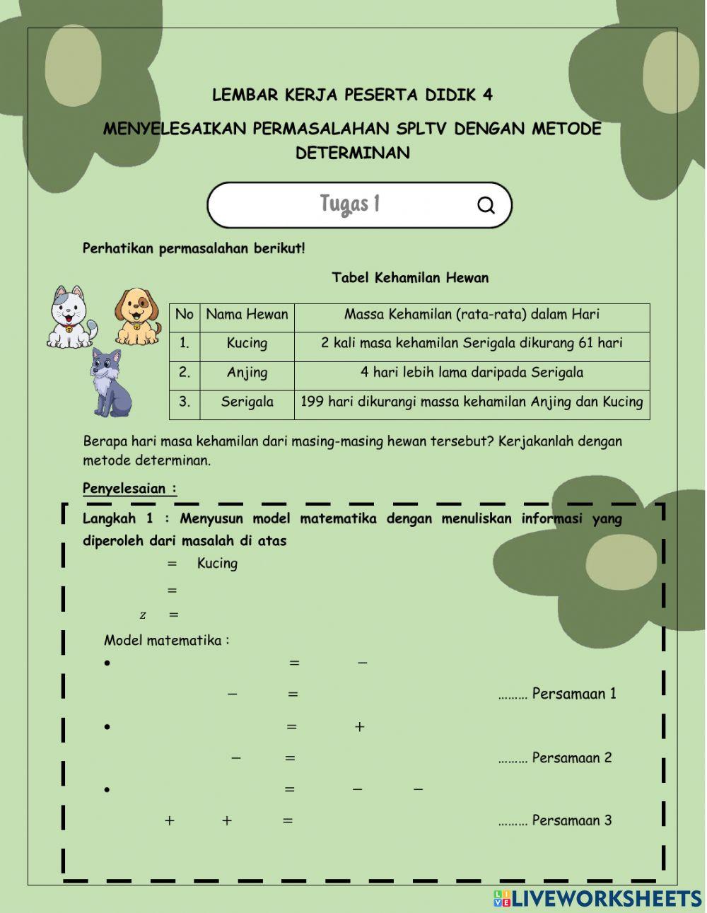 SPLTV Metode Determinan
