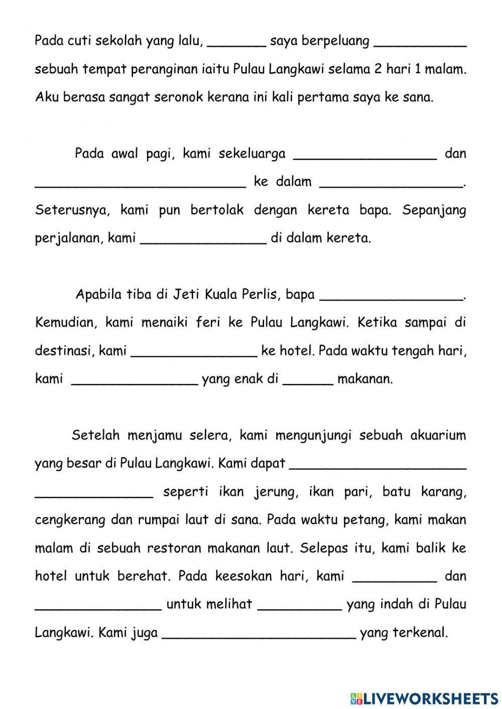 Pentaksiran Bahasa Melayu Tahun 4 (Kertas 2) Pertengahan tahun