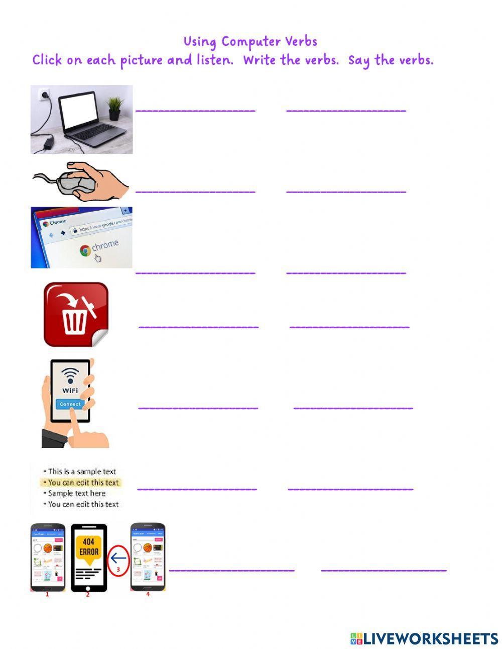Using Computer Verbs