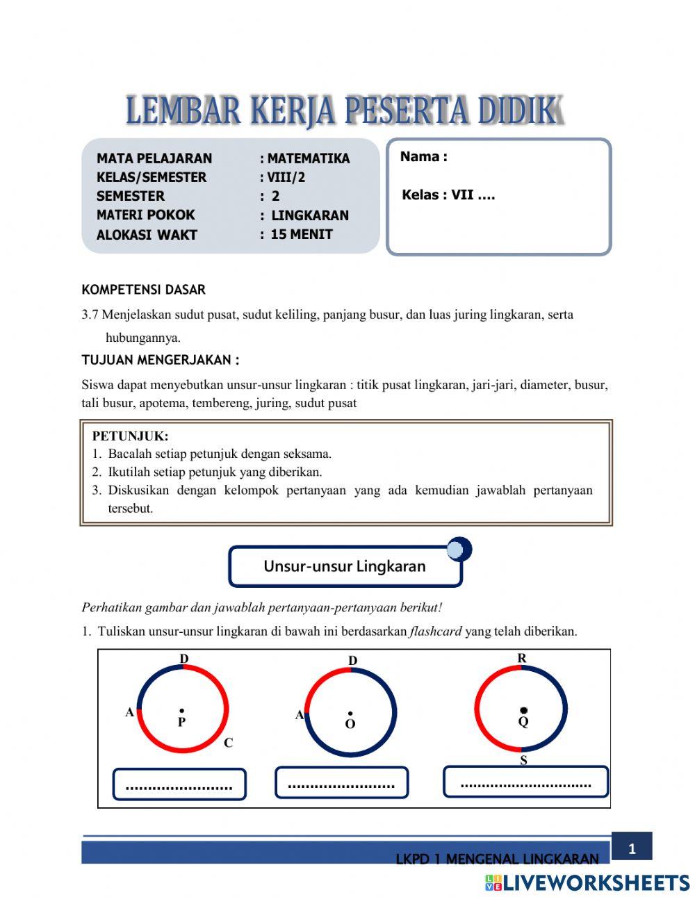 Lkpd 1 lingkaran
