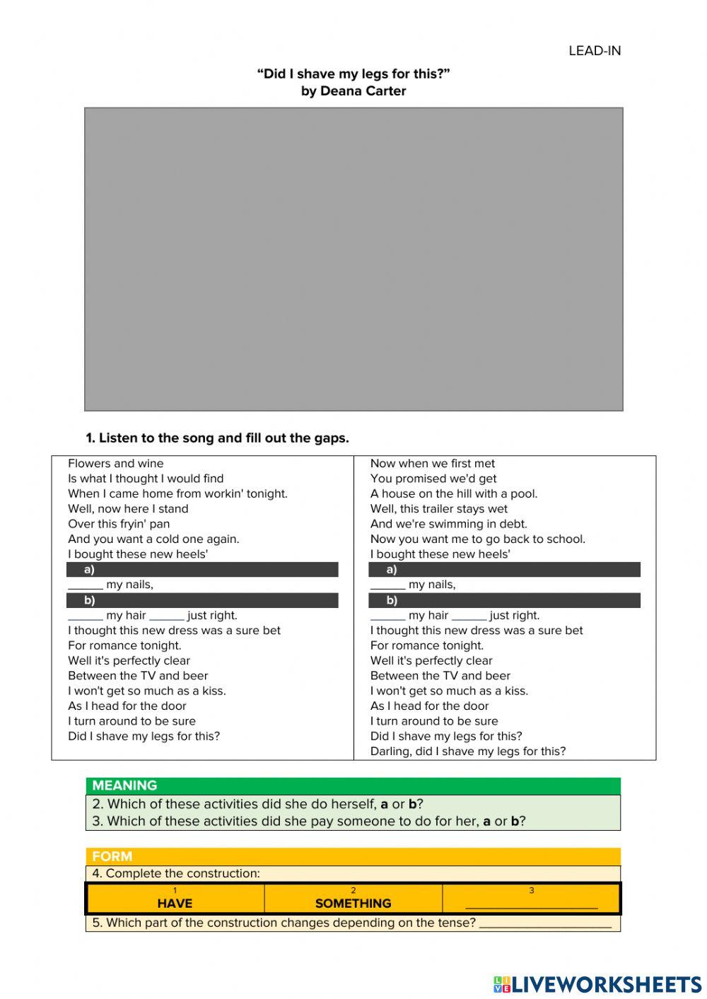  CAUSATIVES (1) – LEAD-IN