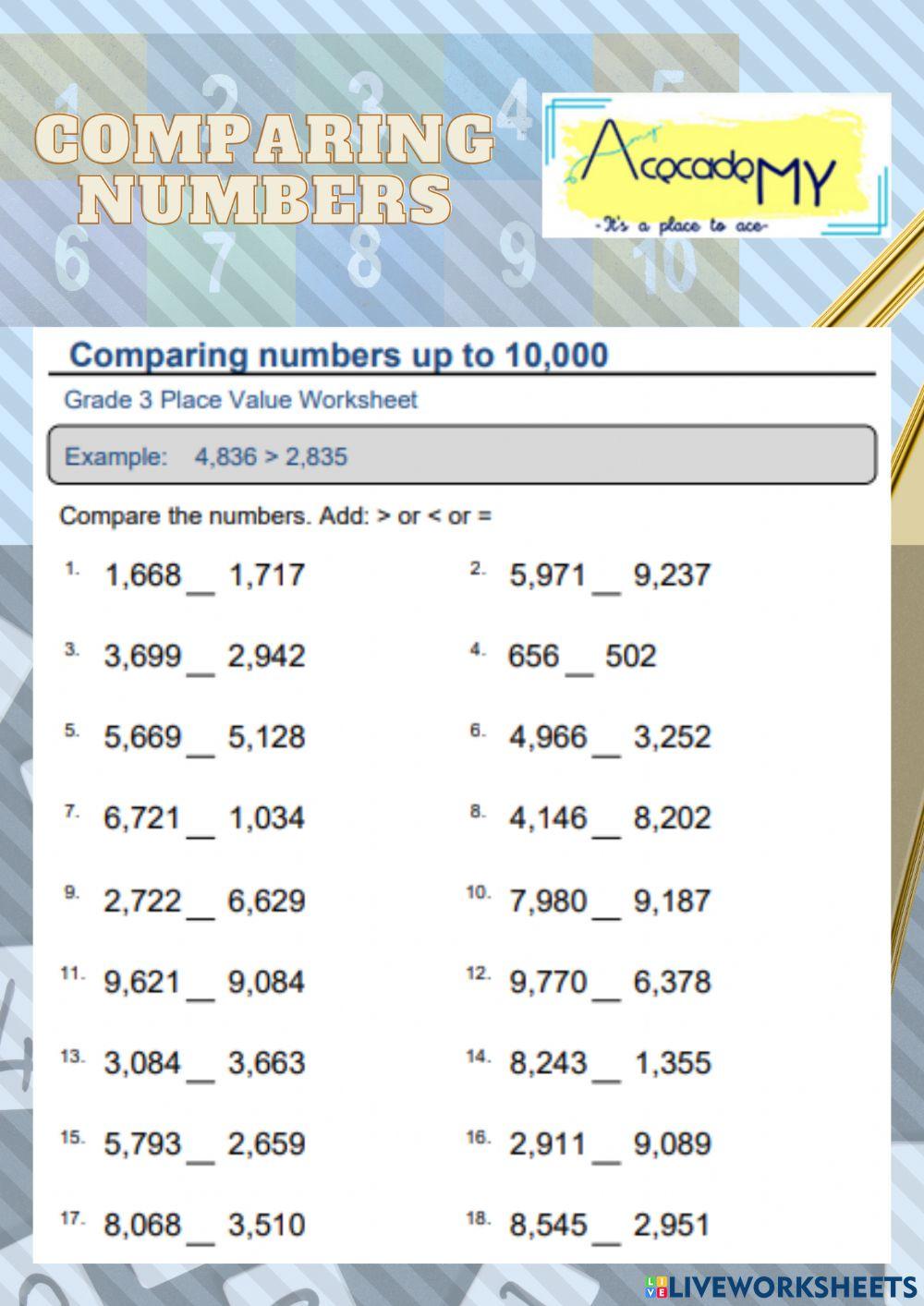 2097310 Comparing Numbers Yakub Susanto 2097310 Comparing Numbers Yakub Susanto