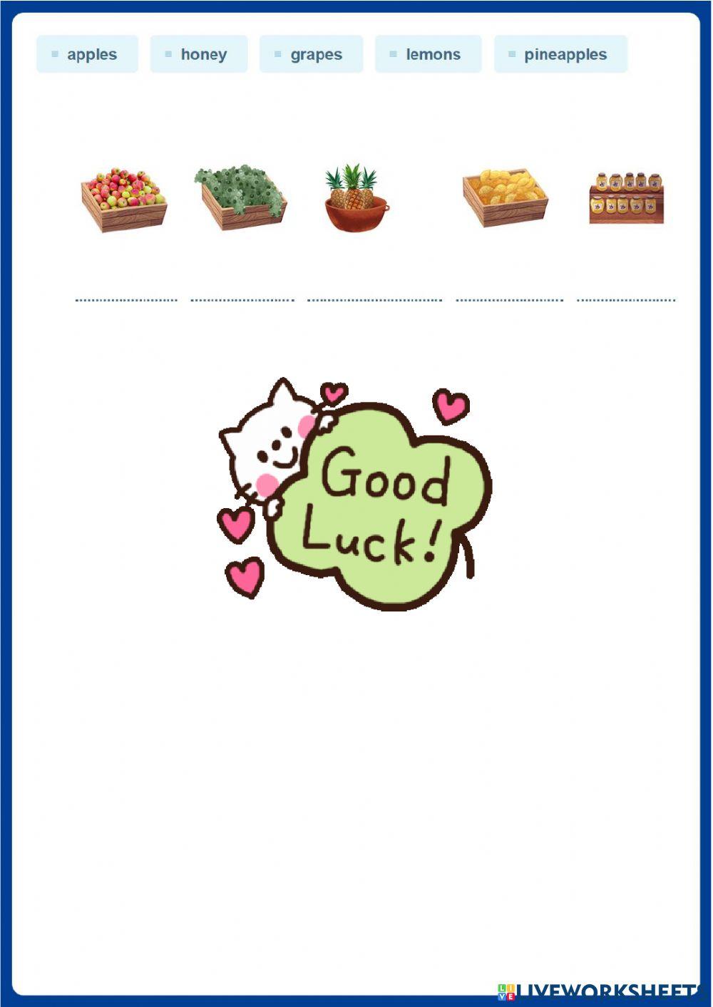 Fruits - vegetables + quantifiers