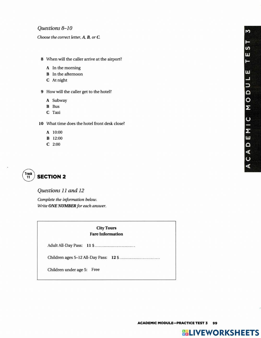Ielts listening test 3