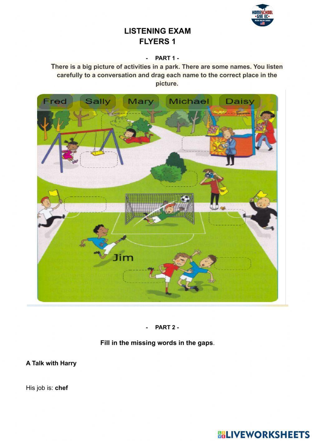 Flyers exam listening