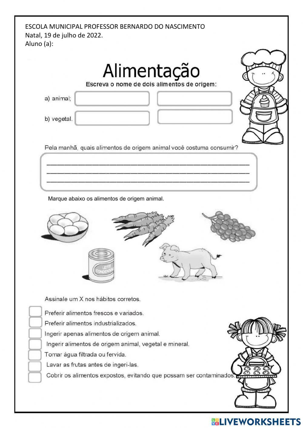 Origem dos alimentos