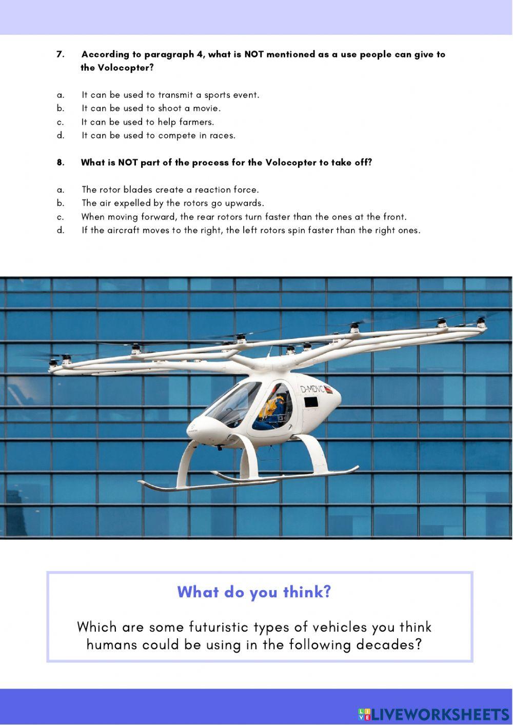 Cycle 2 - reading 7.3 volocopter