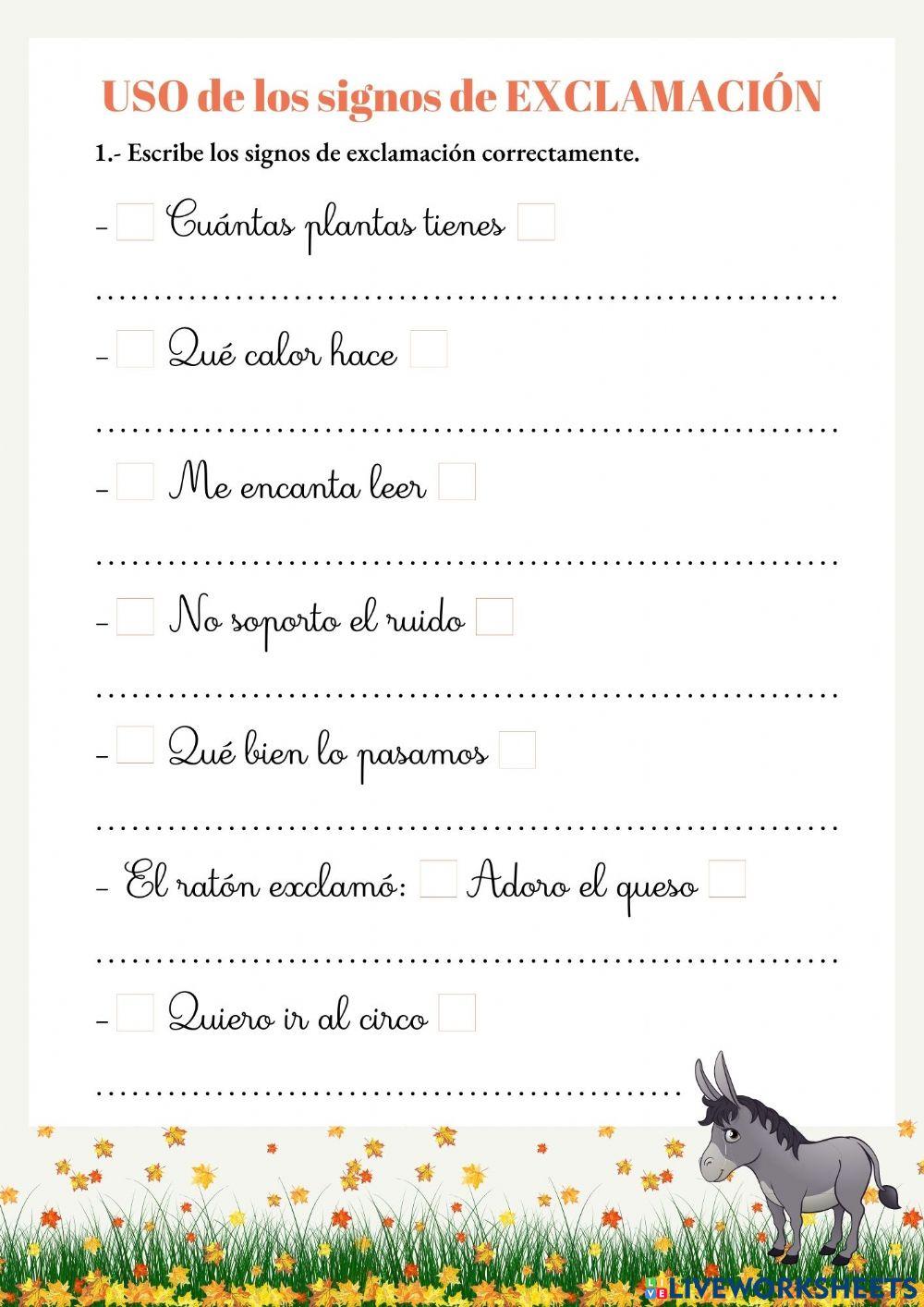 Los signos de exclamación (i)