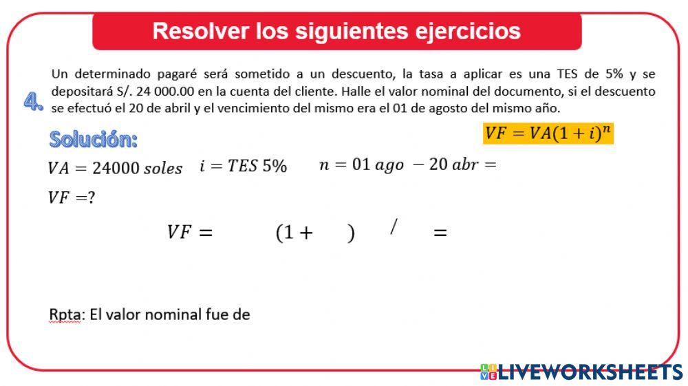 Descuento racional compuesto VF 2