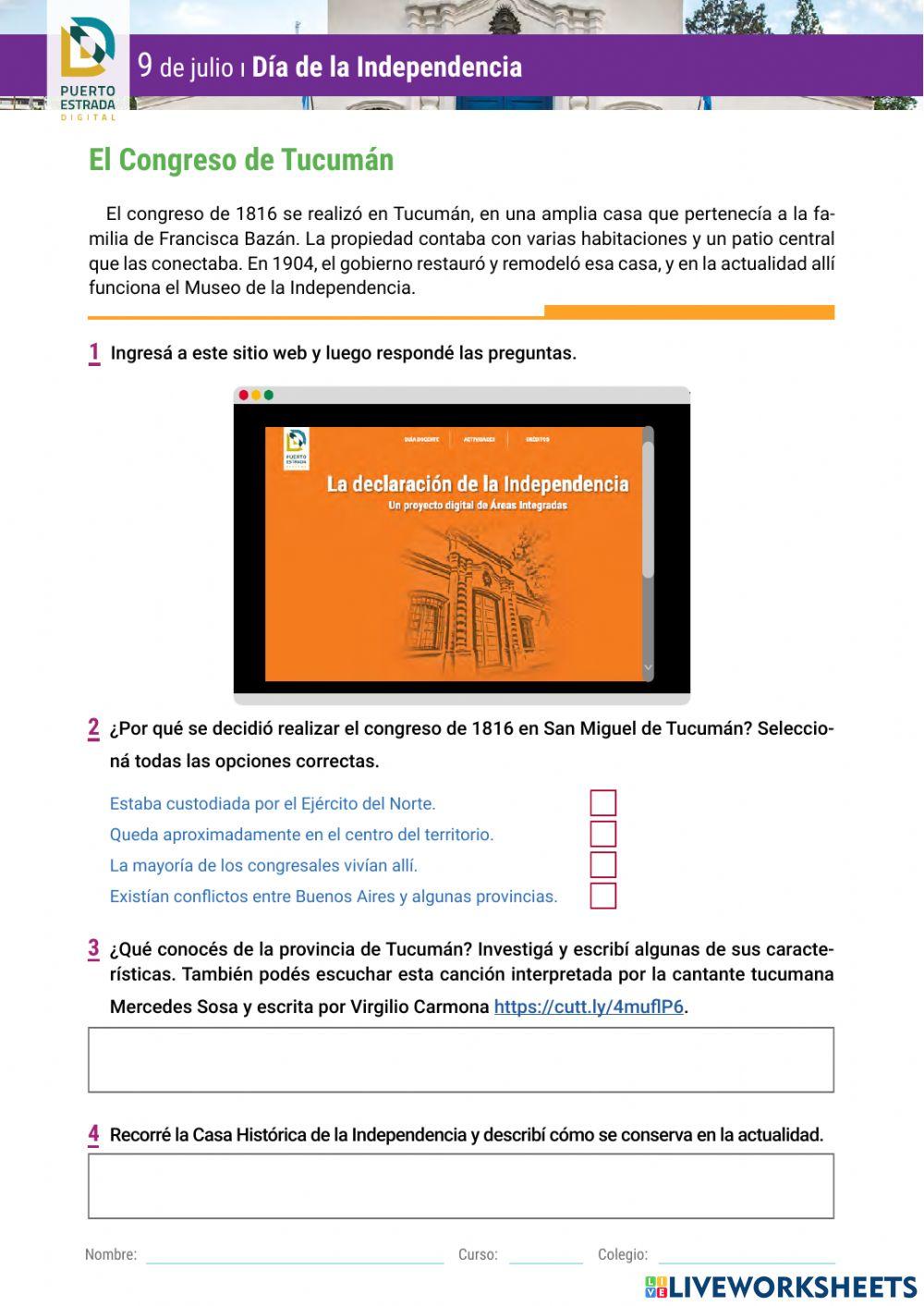 Trabajo práctico: 9 de julio