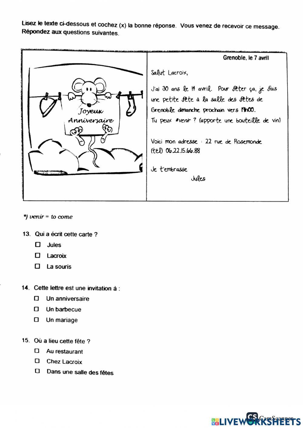 Unit 4 Review: Par Ici