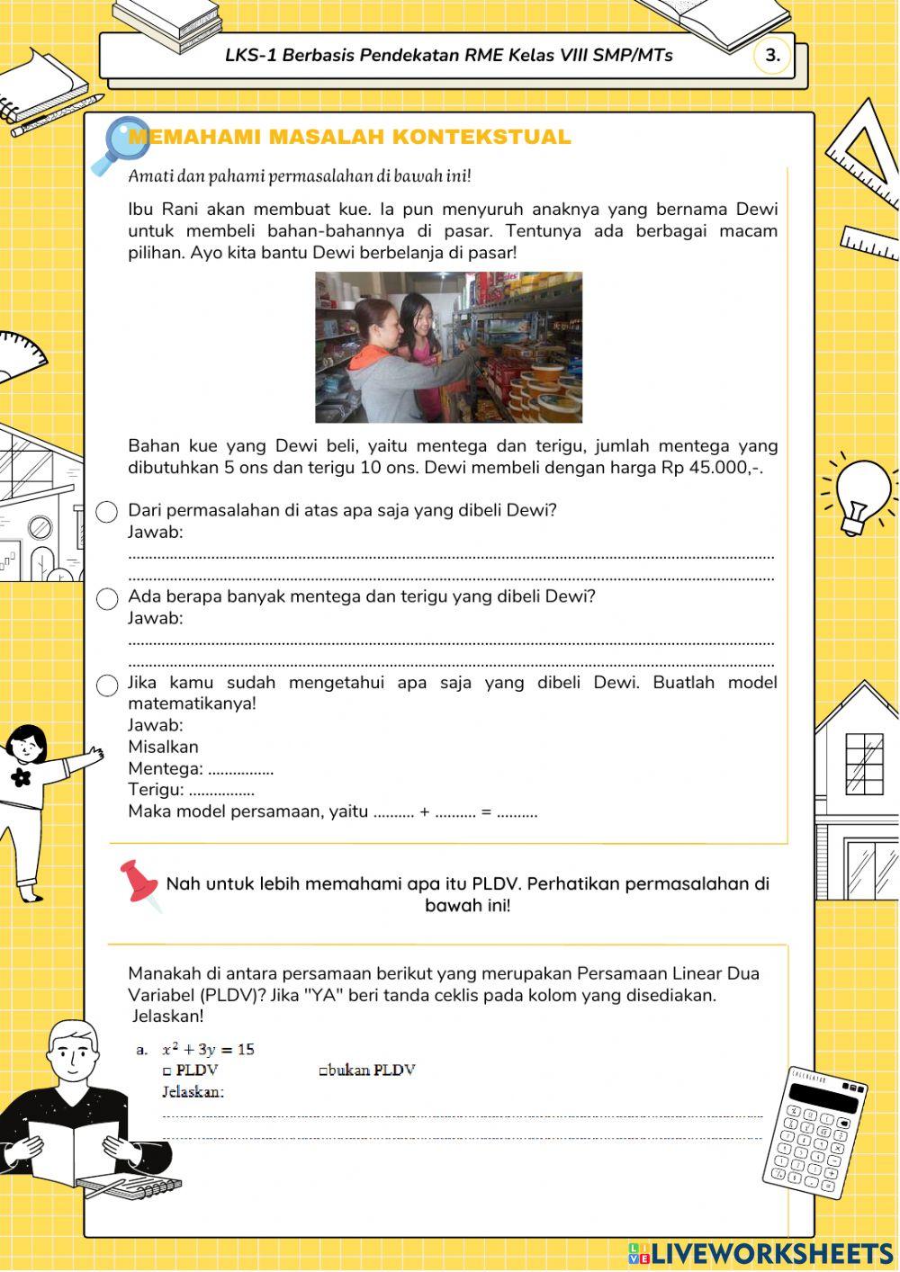 LKS 1 (Pengenalan SPLDV)